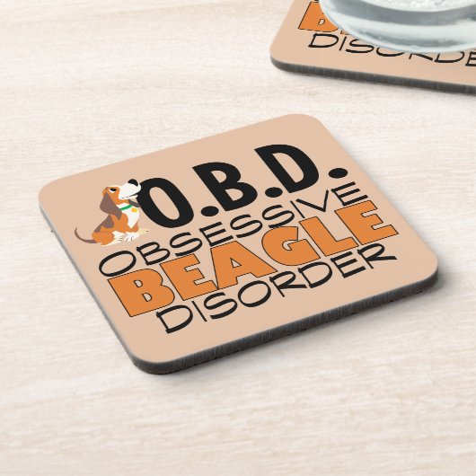Funny Beagle geobsedeerd Drankjes Onderzetter (Linkerzijde)