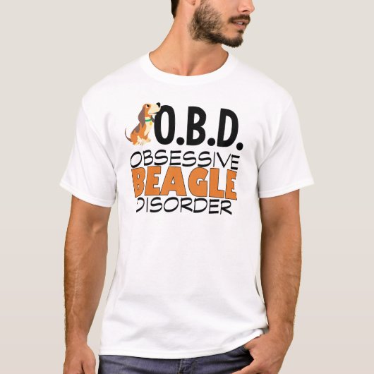Funny Beagle geobsedeerd T-shirt (Voorkant)