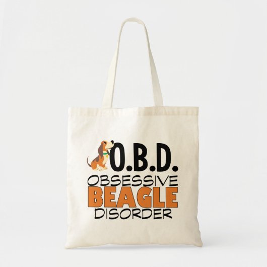 Funny Beagle geobsedeerd Tote Bag (Voorkant)