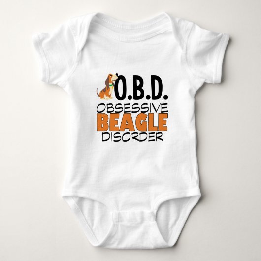 Funny Beagle geobseerde Baby Romper (Voorkant)