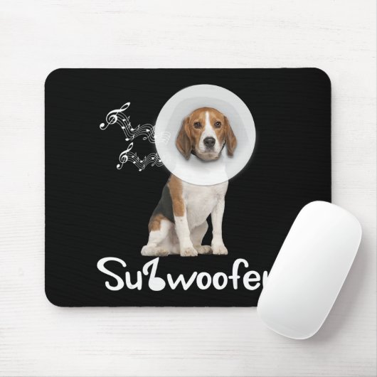 Funny Beagle Hondenliefhebber Sub-Woofer Gift Muismat (Met muis)