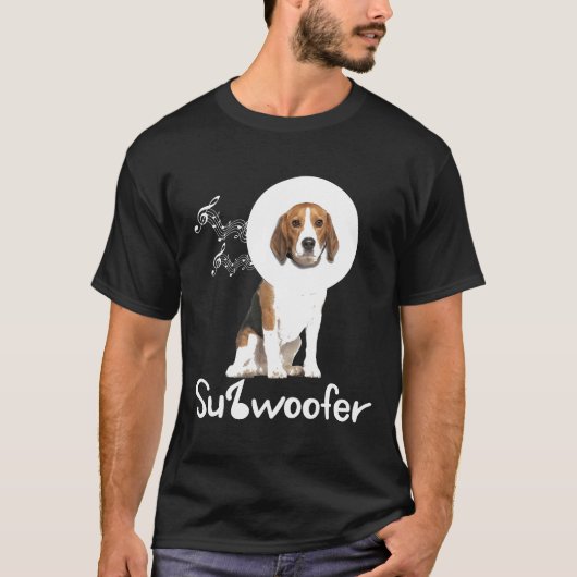 Funny Beagle Hondenliefhebber Sub-Woofer Gift T-shirt (Voorkant)