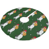 Funny Beagle in Santa Hat kerstboomrok Kerstboom Rok (Gekanteld)