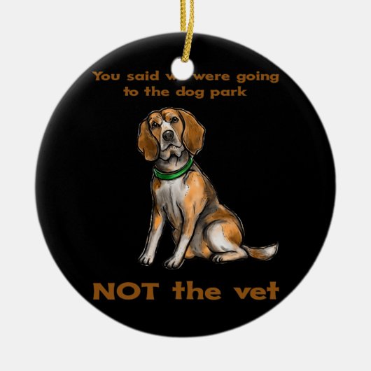 Funny Beagle Joke Dog Eigenaar van mama Papa Lover Keramisch Ornament (Voorkant)