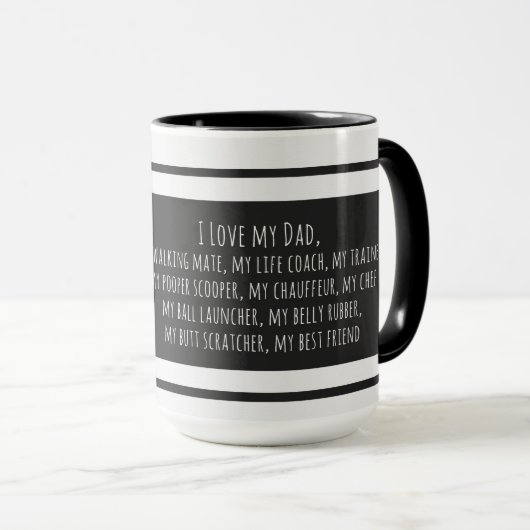 Funny Beagle Love My Dad Hondenliefhebber Mok (Voorkant rechts)