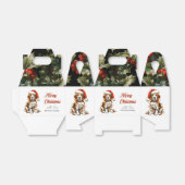 Funny Beagle Schattige Waterverf Hondenkerstwensen Bedankdoosjes (Uitgevouwen)