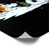 Funny Beagle Snowman Christmas Tree Xmas Womens Me Poster (Hoek)