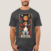 Funny Beagle Tarot Kaart T-shirt (Voorkant)