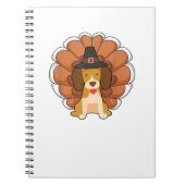 Funny Beagle Turkije Funny Thanksgiving Dog T-shir Notitieboek (Voorkant)