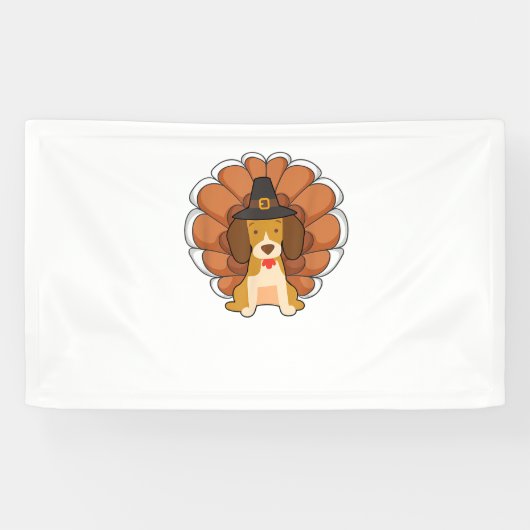 Funny Beagle Turkije Funny Thanksgiving Dog T-shir Spandoek (Horizontaal)