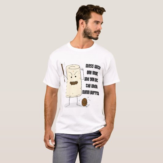 Funny Bean en Burrito Shirt! T-shirt (Voorkant volledig)