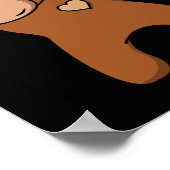 Funny Bear Dancing Dab Bear Party Dancing Bea Poster (Hoek)