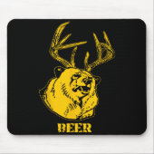Funny Bear Plus Deer Equals Beer Deer Hunting Usa  Muismat (Voorkant)