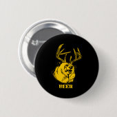 Funny Bear Plus Deer Equals Beer Deer Hunting Usa  Ronde Button 5,7 Cm (Voorkant /achterkant)