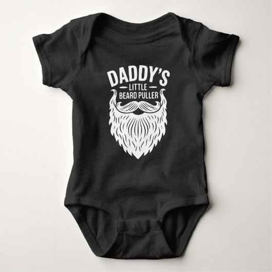 Funny Beard Baby Grow-Daddy's Little Beard Puller Romper (Voorkant)