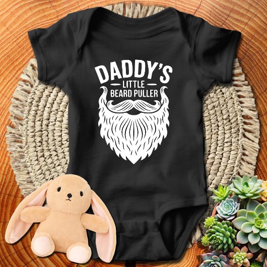Funny Beard Baby Grow-Daddy's Little Beard Puller Romper