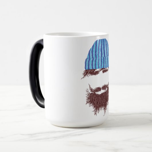 Funny Beard & Beanie Mok - Novelty Coffee Cup met (Voorkant links)