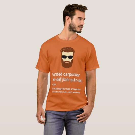 Funny Beard Carpenter Gift for Men T-shirt (Voorkant volledig)