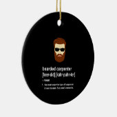 Funny Beard Carpenter Gift Mannen Keramisch Ornament (Rechts)