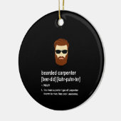 Funny Beard Carpenter Gift Mannen Keramisch Ornament (Links)