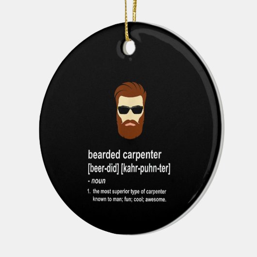 Funny Beard Carpenter Gift Mannen Keramisch Ornament (Links)