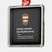 Funny Beard Carpenter Gift Mannen Metalen Ornament (Links)