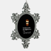 Funny Beard Carpenter Gift Mannen Tin Sneeuwvlok Ornament (Links)