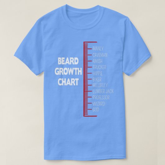 Funny Beard Chart T-shirt (Design voorkant)