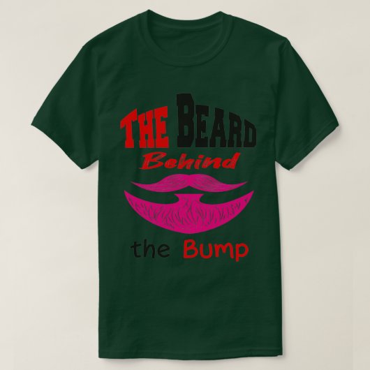 Funny Beard citeert de baard achter de bump Desing T-shirt (Design voorkant)