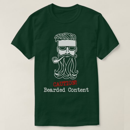 Funny Beard en Mustache G T-shirt (Design voorkant)