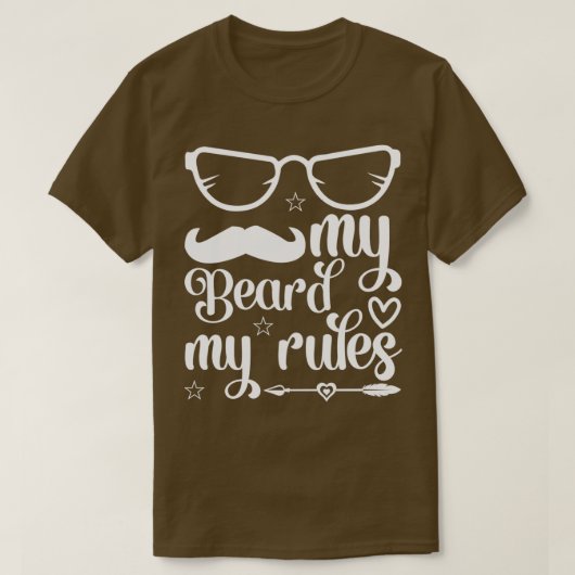 Funny Beard geeft mijn baard mijn regels, klassiek T-shirt (Design voorkant)