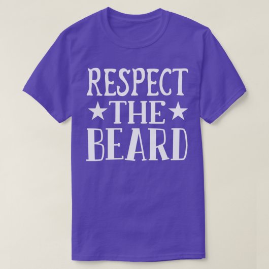 Funny Beard geeft respect voor de baard T-shirt (Design voorkant)