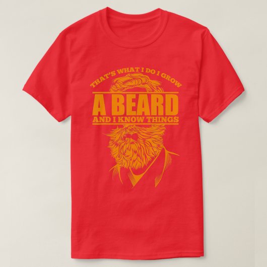 Funny Beard Gezegde T-shirt (Design voorkant)