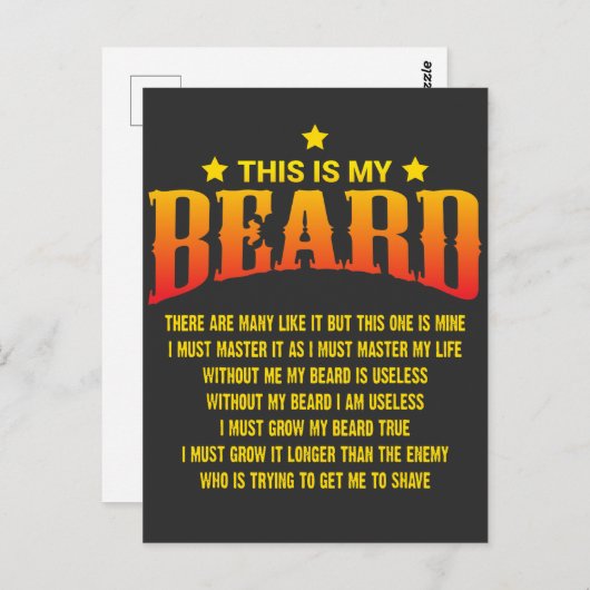 Funny Beard Gezegde - Vaderdag Gift Briefkaart (Voorkant / Achterkant)