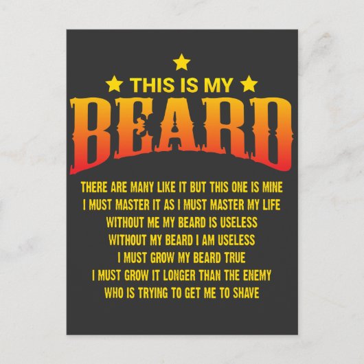 Funny Beard Gezegde - Vaderdag Gift Briefkaart (Voorkant)