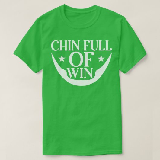 Funny Beard Giften for Men Chin Full Win 1 T-shirt (Design voorkant)