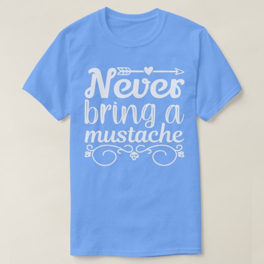 Funny Beard Gifts brengt nooit een mustache klassi T-shirt (Design voorkant)