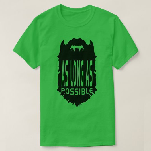 Funny Beard Graphic zo lang mogelijk T-shirt (Design voorkant)