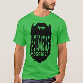 Funny Beard Graphic zo lang mogelijk T-shirt