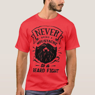 Funny Beard Hipster Mannen Lettering Typografie 33 T-shirt