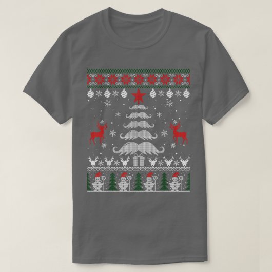 Funny Beard Lovers kerstboom Ugly Kerstmis S T-shirt (Design voorkant)