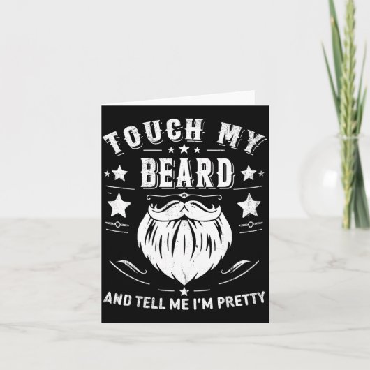 Funny Beard Quote Gift For Bearded Men Dad And Hus Kaart (Voorkant)