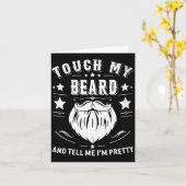 Funny Beard Quote Gift For Bearded Men Dad And Hus Kaart (Gele Bloem)