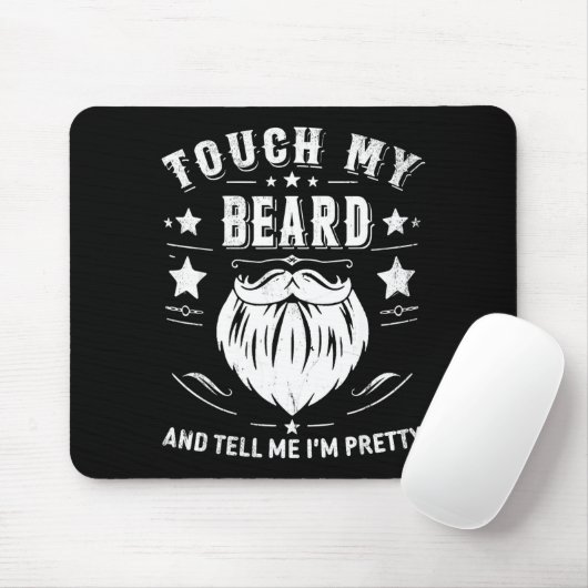 Funny Beard Quote Gift For Bearded Men Dad And Hus Muismat (Met muis)