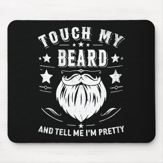 Funny Beard Quote Gift For Bearded Men Dad And Hus Muismat (Voorkant)