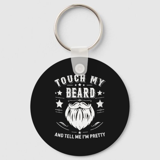 Funny Beard Quote Gift For Bearded Men Dad And Hus Sleutelhanger (Voorkant)