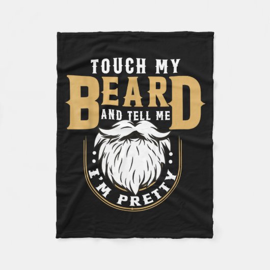 Funny Beard Quote Gift For Bearded Men Husband Or  Fleece Deken (Voorkant)