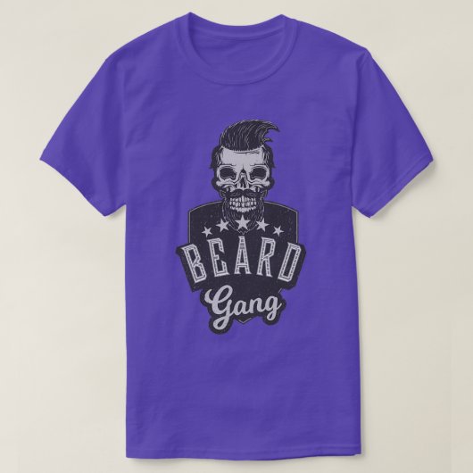 Funny Beard Retro Facial Hair Mustache Beard Gang T-shirt (Design voorkant)