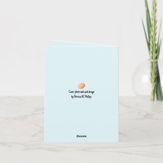 Funny Bearded Chicken Head Close-Up  Kaart (Achterkant)