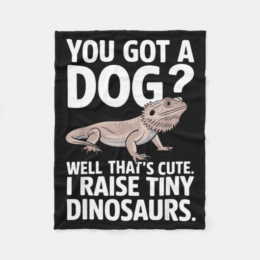Funny Bearded Dragon Art For Men Women Bearded Dra Fleece Deken (Voorkant)